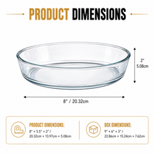 Clear Glass Oval Baking Dish – 0.7L Small Casserole & Serving Dish, 8 x 5.5 x 2 in