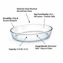 Clear Glass Oval Baking Dish - 0.7L