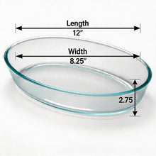 Clear Glass Oval Baking Dish - 2.4L