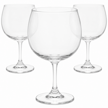Clear Stemmed Wine Glass Set - Classic Round Bowl Drinking Glasses (Set of 6)