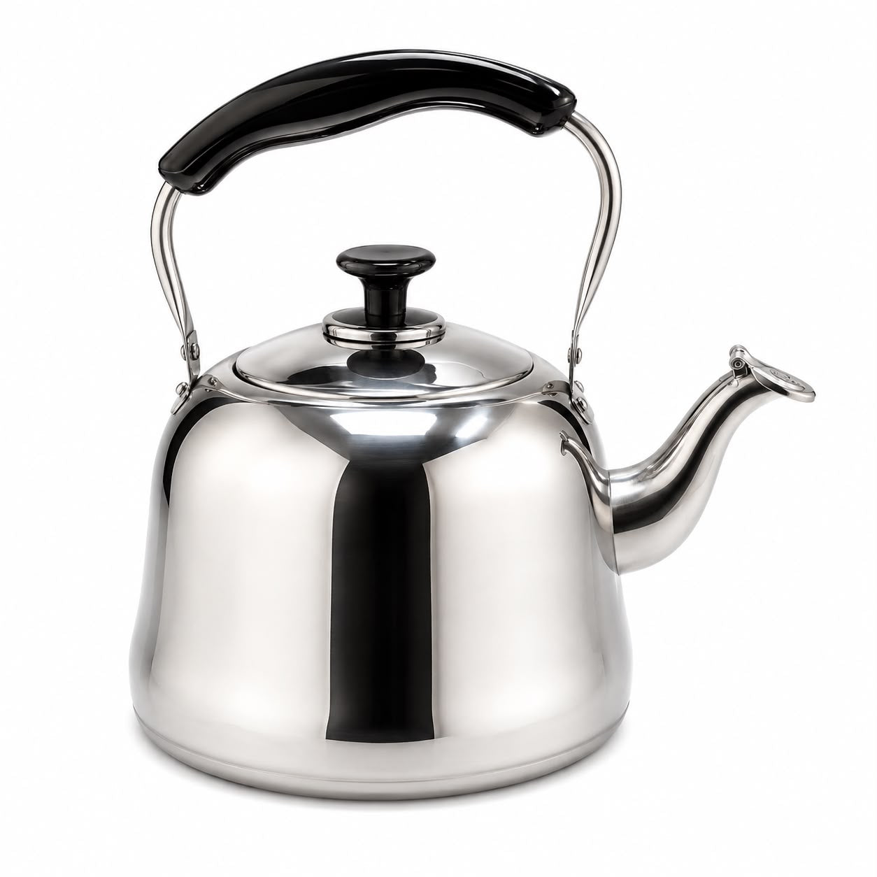 4L Stainless Steel Kettle with Black Handle