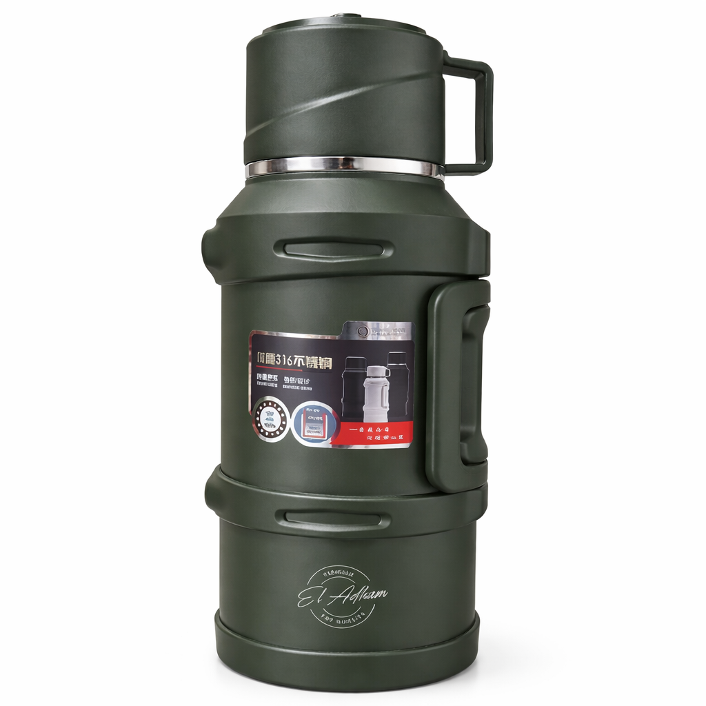 Green Vacuum Insulated Thermos Flask - 2000ML