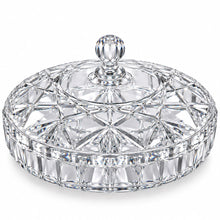 Premium Clear Crystal-Style Covered Serving Bowl with Lid – XL Candy, Dessert & Snack Bowl, 13.75"