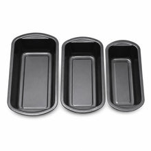 3-Piece Rectangular Bread & Cake Baking Pan Set – Nesting Bakeware