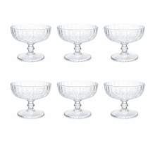 6-Piece Footed Glass Dessert Bowl Set
