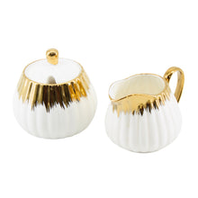 White & Gold Drip Design Coffee Cup Collection - 17 PCS Fine Porcelain