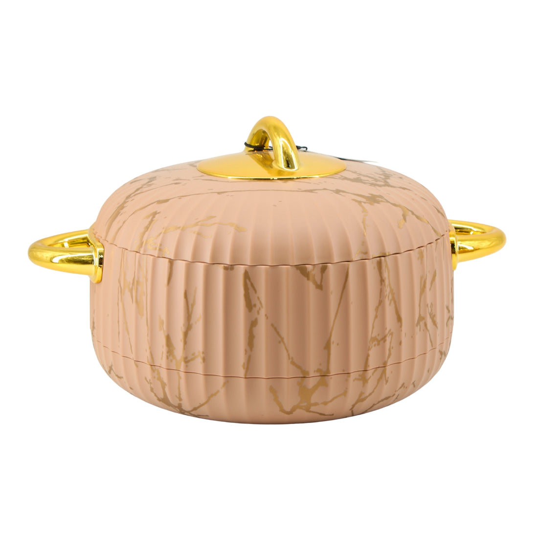 Premium Boutique Salmon Insulated Casserole Set with Gold Handles - 1L, 2L & 3.5L