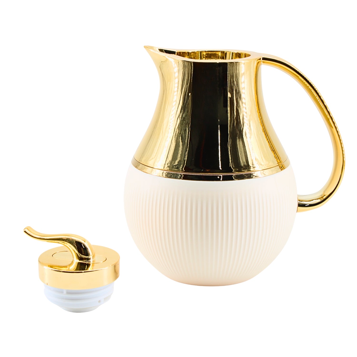 Royal White & Gold Thermal Jug 1L