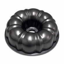 Round Tube Cake Mold with Center Chimney Black-Fluted Bundt Cake Pan Large sized