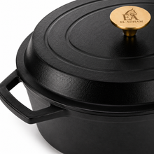 Enameled Oval Cast Iron Roaster Casserole Pan - 5L - 11"
