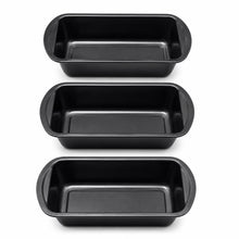 3-Piece Rectangular Bread & Cake Baking Pan Set – Nesting Bakeware