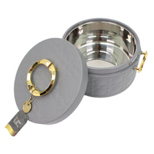 Modern Stylish Light Gray & Gold Insulated Casserole Bowls - 3 PCS (1.0L / 2.5L / 4.0L)
