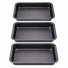 3-Piece Deep Square Bakeware Set – Multi-Size Baking & Roasting Pans