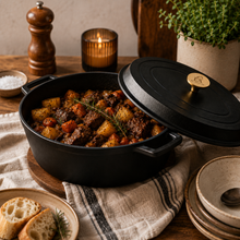 Enameled Oval Cast Iron Roaster Casserole Pan - 5L - 11"