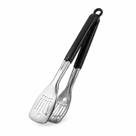 2-in-1 Serving Salad Tong - Black - 11.5"