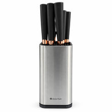 GR Black Silicone Kitchen Utensil 7 PCS Set with Stainless Steel Holder