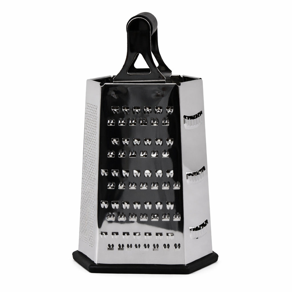 Black and Silver Hexagon Handled Grater