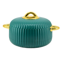 Premium Green Insulated Casserole Set with Gold Handles - 1L, 2L & 3.5L
