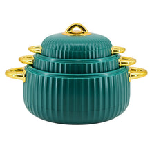 Premium Green Insulated Casserole Set with Gold Handles - 1L, 2L & 3.5L