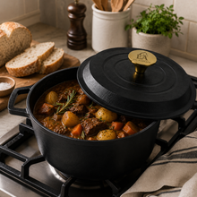 Enameled Round Cast Iron Roaster Casserole Pan - 5L - 11"