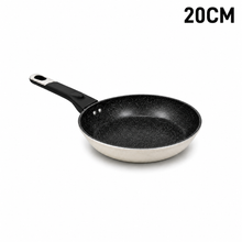 Granite Stone Nonstick Frying Pan with Ergonomic Handle - Speckled Black & Cream - 20 CM
