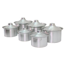 Traditional Aluminum Cooking Pots with Lids - 11pc Compact Everyday Set