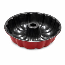 10.5-Inch Fluted Tube Cake Pan – Red & Black