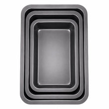 3-Piece Deep Square Bakeware Set – Multi-Size Baking & Roasting Pans