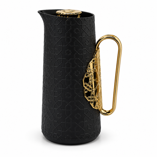 Arabic Modern Contemporary Vaccum Flask 1.0L - Black