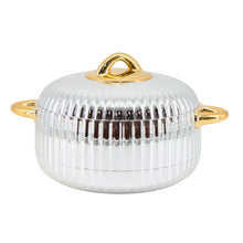 Luxury Gold-Trim Stainless Steel Insulated Casserole Food Warmer Set