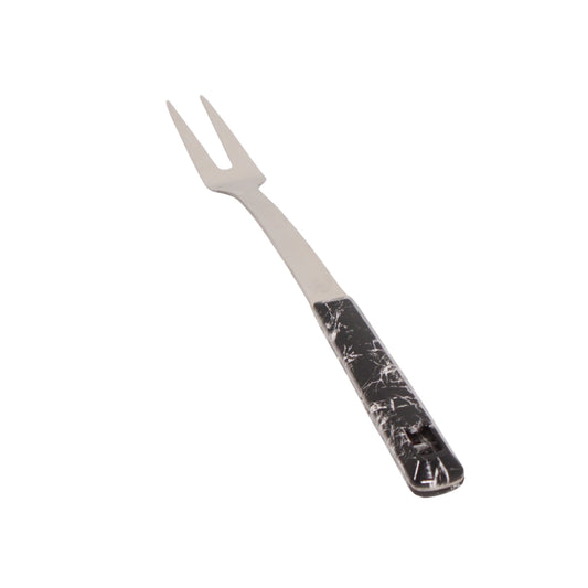 Stainless Steel Meat Carving Fork - Black Ergonomic Handle