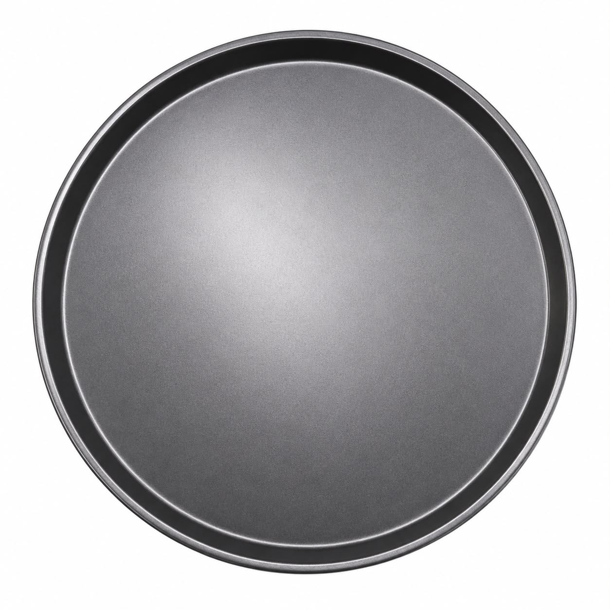 Round Pizza Pan – Large Shallow Baking Tray for Pizza, Flatbreads & Oven Baking, Black L