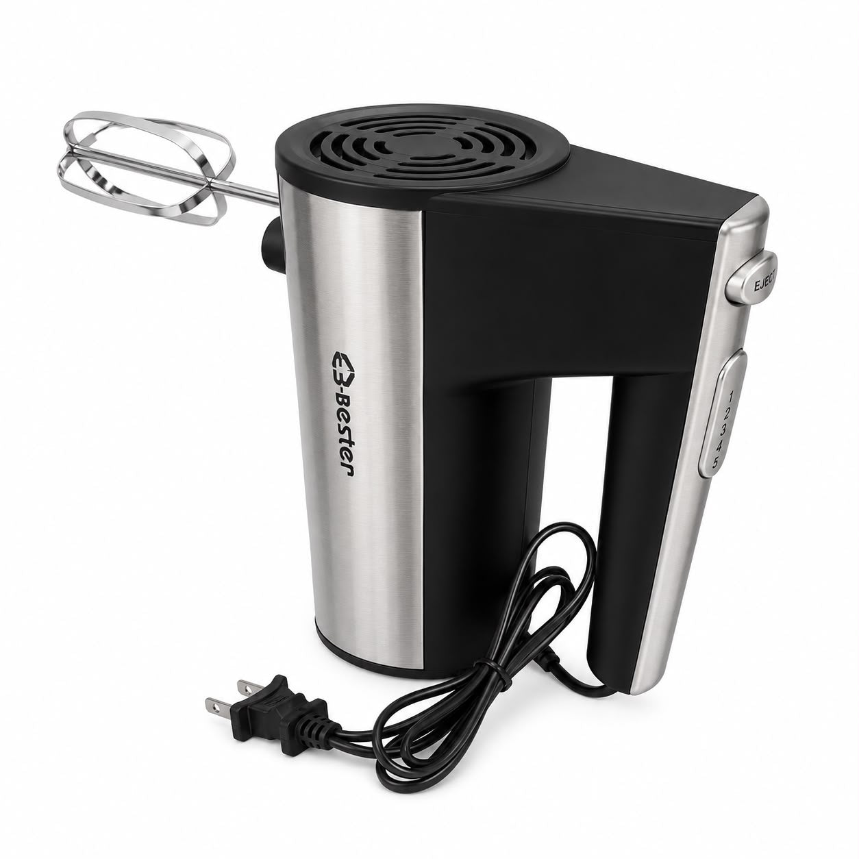 Electric Handheld Mixer with 5 Speed Settings – Stainless Steel Finish 200-W