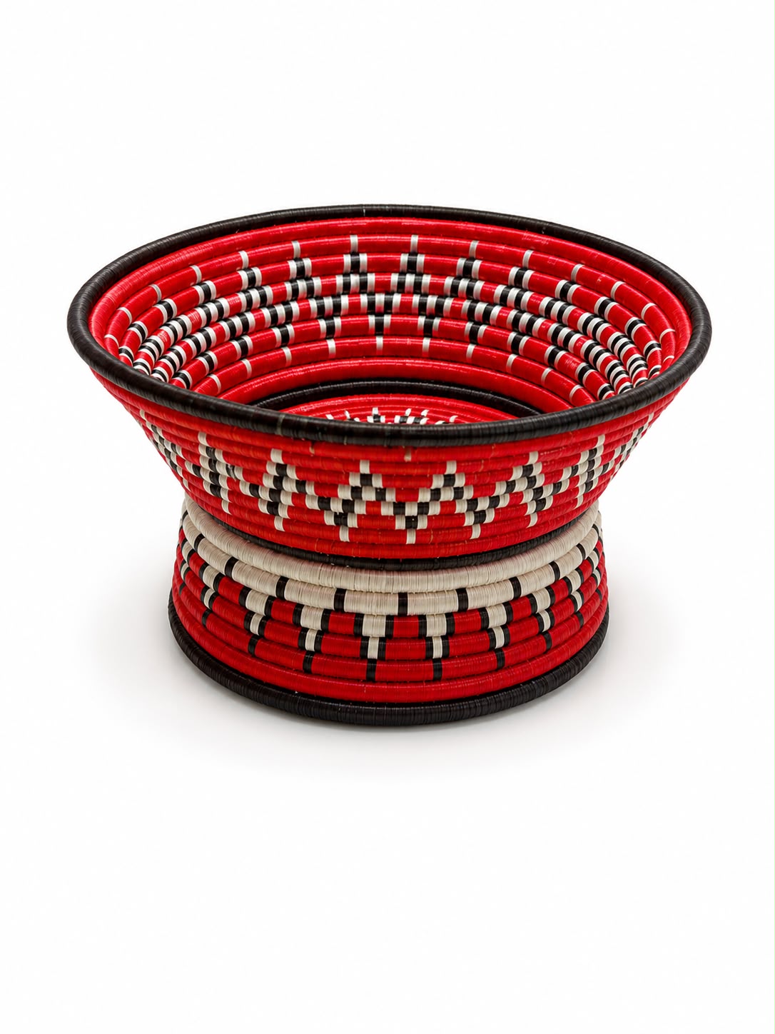 Traditional Candy Holders Red-White-Black Medium 7"