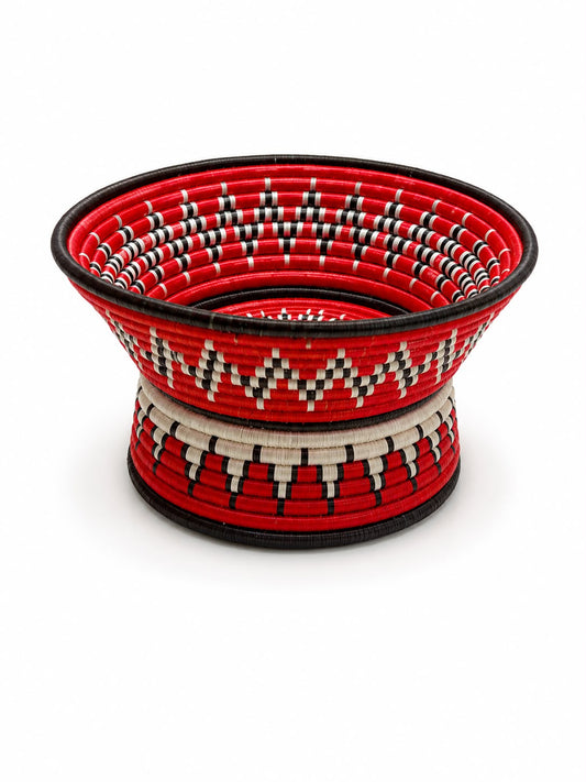 Traditional Candy Holders Red-White-Black Medium 7"