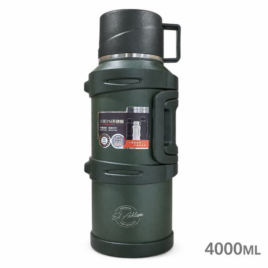 Green Vacuum Insulated Thermos Flask - 4000ML