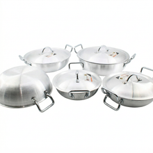 Set of 5 Stainless Steel Dual Handle Cooking Pots with Lids